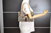Authentic FENDI Zebra Pattern Hand Bag Purse Unborn Calf Leather Beige 4623I