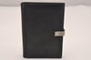 Authentic GUCCI Agenda Vintage Notebook Cover Purse Leather Black 4623J