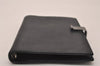 Authentic GUCCI Agenda Vintage Notebook Cover Purse Leather Black 4623J