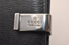 Authentic GUCCI Agenda Vintage Notebook Cover Purse Leather Black 4623J