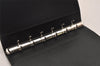 Authentic GUCCI Agenda Vintage Notebook Cover Purse Leather Black 4623J