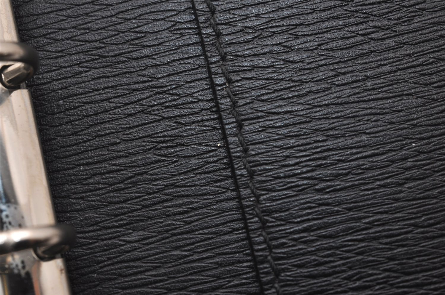 Authentic GUCCI Agenda Vintage Notebook Cover Purse Leather Black 4623J