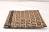 Authentic FENDI Vintage Zucchino Pouch Purse Canvas Leather Brown 4623K