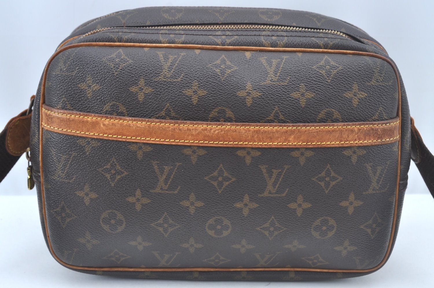 Authentic Louis Vuitton Monogram Reporter PM Shoulder Cross Bag M45254 LV 4624I