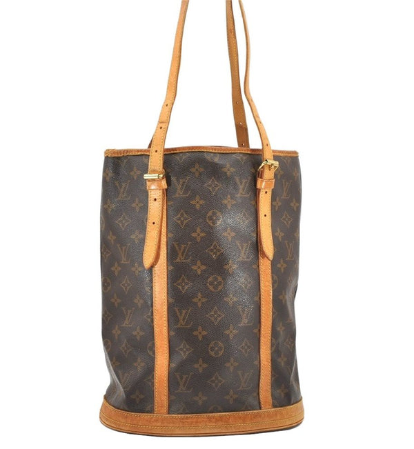 Authentic Louis Vuitton Monogram Bucket GM Shoulder Tote Bag M42236 Junk 4624K