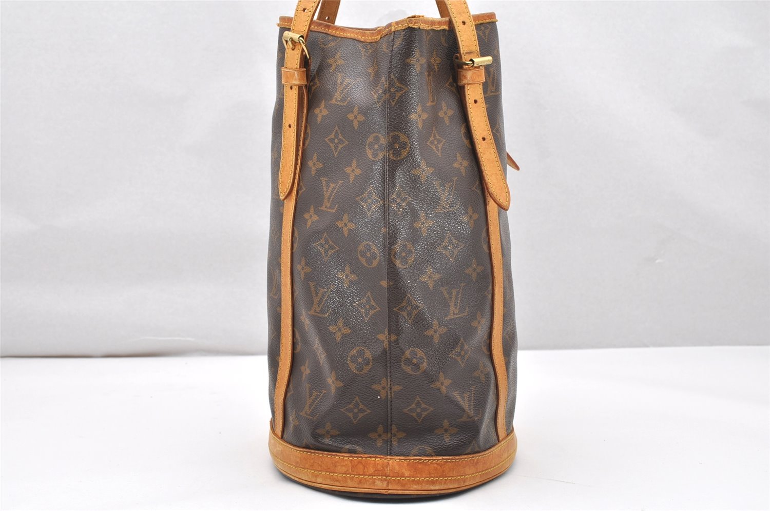Authentic Louis Vuitton Monogram Bucket GM Shoulder Tote Bag M42236 Junk 4624K