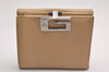 Authentic GUCCI Vintage Bifold Wallet Purse Leather Beige 4625J