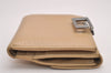 Authentic GUCCI Vintage Bifold Wallet Purse Leather Beige 4625J