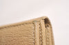 Authentic GUCCI Vintage Bifold Wallet Purse Leather Beige 4625J