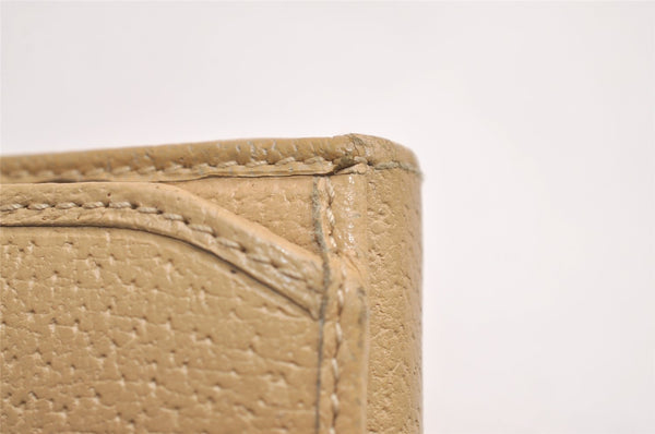 Authentic GUCCI Vintage Bifold Wallet Purse Leather Beige 4625J