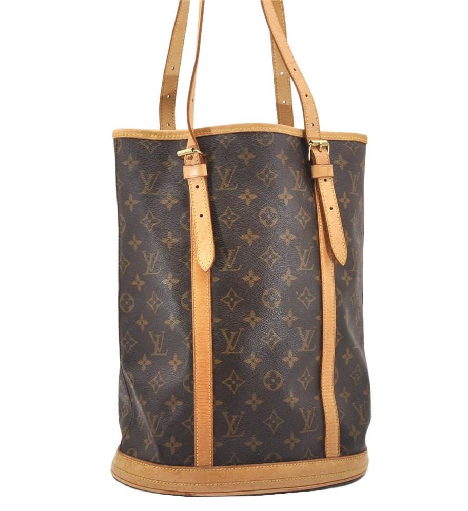 Authentic Louis Vuitton Monogram Bucket GM Shoulder Tote Bag M42236 Junk 4625K