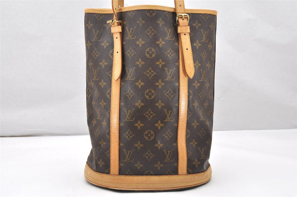 Authentic Louis Vuitton Monogram Bucket GM Shoulder Tote Bag M42236 Junk 4625K