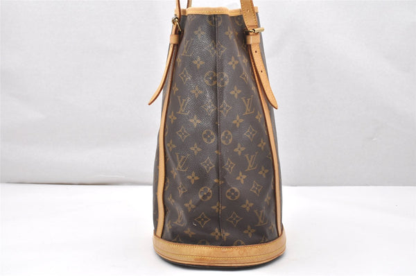 Authentic Louis Vuitton Monogram Bucket GM Shoulder Tote Bag M42236 Junk 4625K