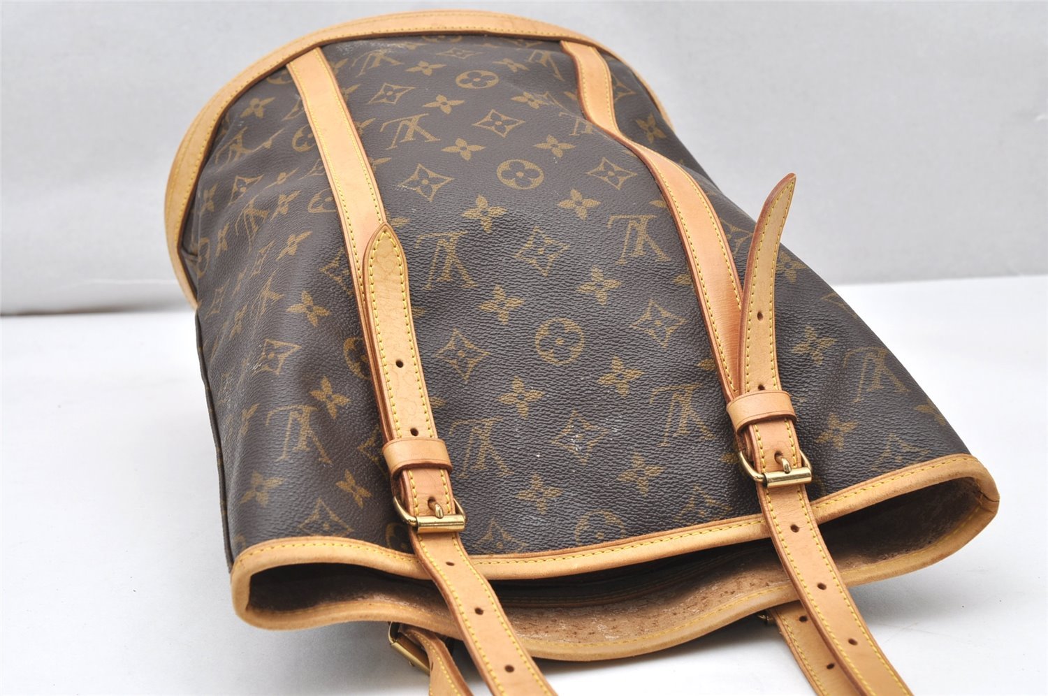 Authentic Louis Vuitton Monogram Bucket GM Shoulder Tote Bag M42236 Junk 4625K