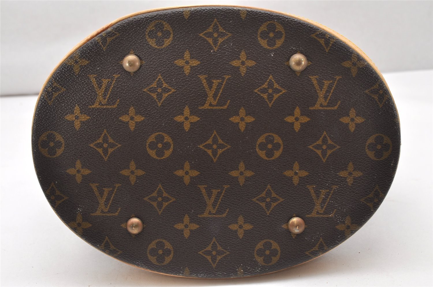 Authentic Louis Vuitton Monogram Bucket GM Shoulder Tote Bag M42236 Junk 4625K