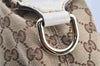 Authentic GUCCI 2Way Hand Boston Bag Purse GG Canvas Leather 189893 Brown 4626I