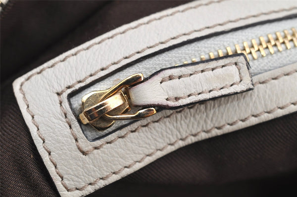 Authentic GUCCI 2Way Hand Boston Bag Purse GG Canvas Leather 189893 Brown 4626I