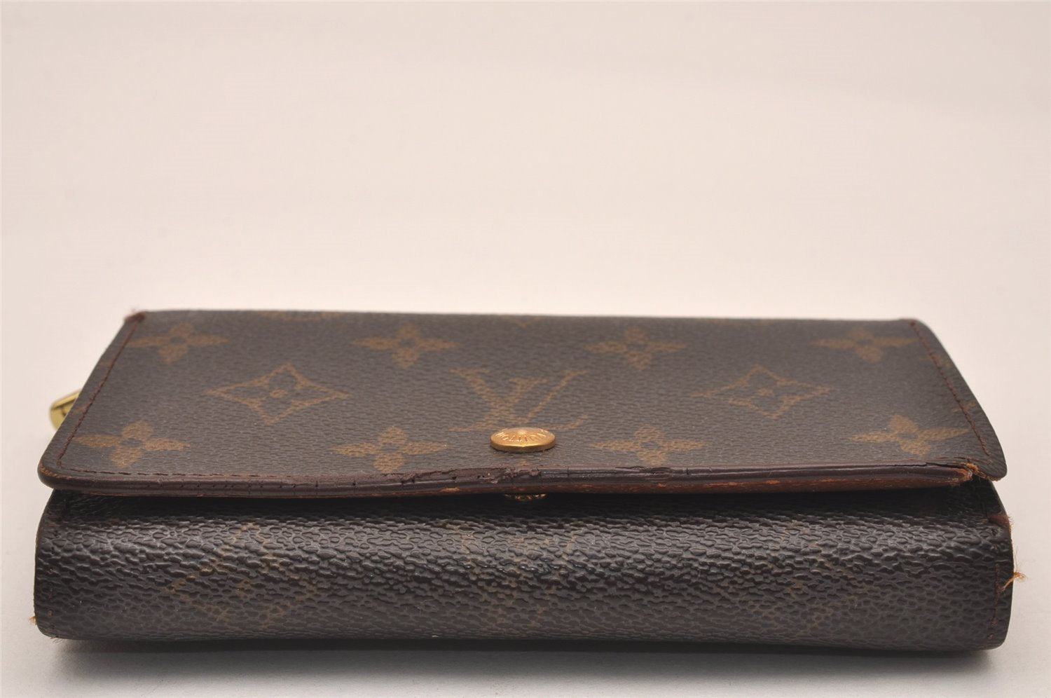 Auth Louis Vuitton Monogram Porte Monnaie Billets Tresor Wallet M61730 LV 4626J