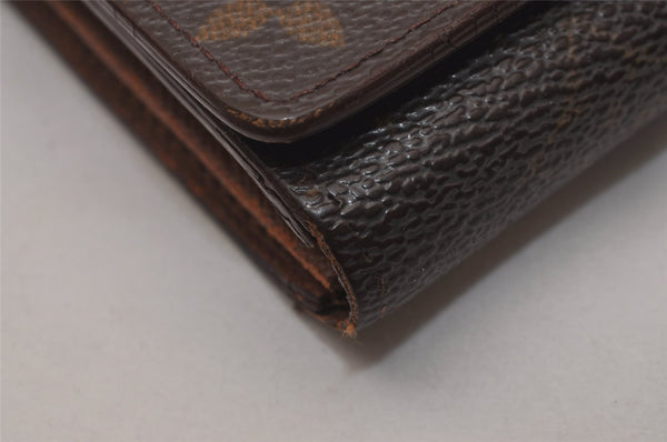 Auth Louis Vuitton Monogram Porte Monnaie Billets Tresor Wallet M61730 LV 4626J