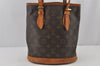 Authentic Louis Vuitton Monogram Bucket PM Shoulder Tote Bag M42238 Junk 4628J