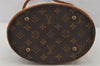 Authentic Louis Vuitton Monogram Bucket PM Shoulder Tote Bag M42238 Junk 4628J