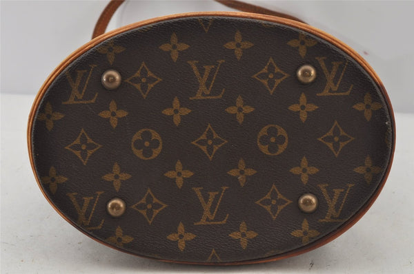 Authentic Louis Vuitton Monogram Bucket PM Shoulder Tote Bag M42238 Junk 4628J