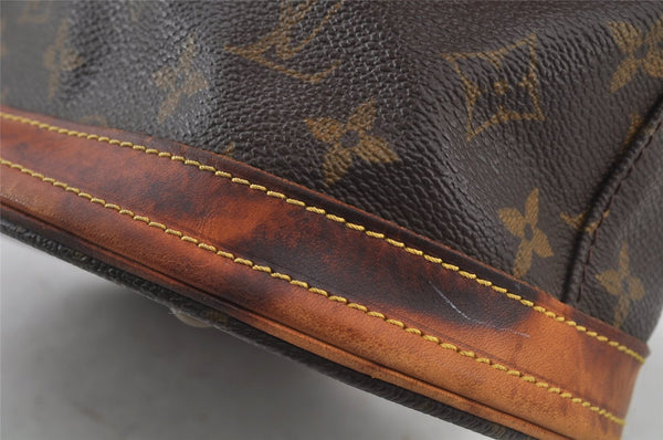 Authentic Louis Vuitton Monogram Bucket PM Shoulder Tote Bag M42238 Junk 4628J