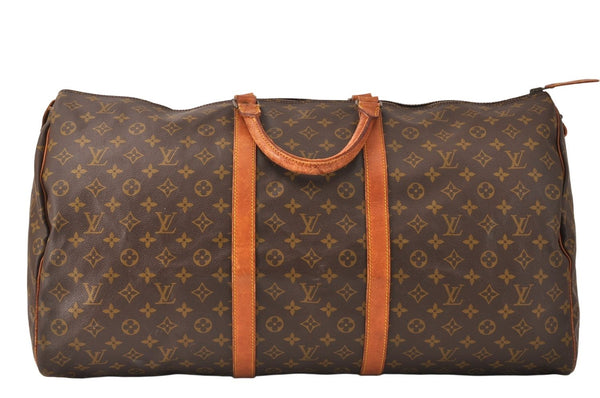 Authentic Louis Vuitton Monogram Keepall 60 Travel Boston Bag Old Model LV 4628K