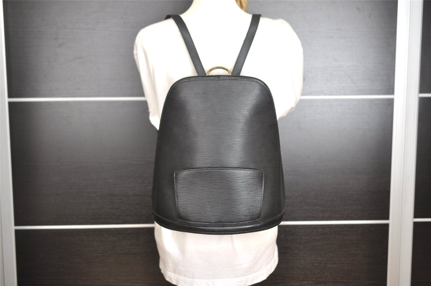 Authentic Louis Vuitton Epi Gobelin Backpack Black M52292 LV 4629I
