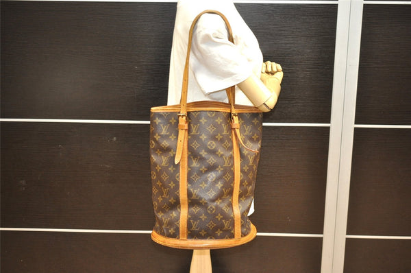 Authentic Louis Vuitton Monogram Bucket GM Shoulder Tote Bag Old Model LV 4629J