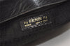 Authentic FENDI 2Way Shoulder Clutch Bag Purse Leather Black Junk 4630J