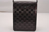 Auth Louis Vuitton Damier Vernis Club Shoulder Bag Bordeaux Red M92129 LV 4631J