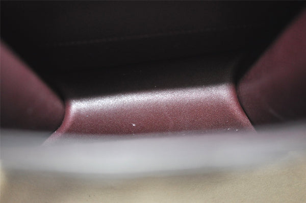 Auth Louis Vuitton Damier Vernis Club Shoulder Bag Bordeaux Red M92129 LV 4631J