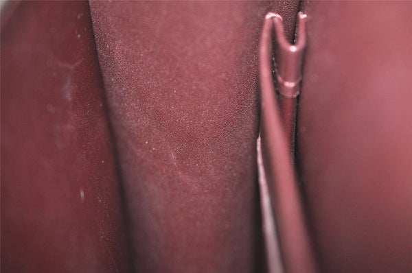 Auth Louis Vuitton Damier Vernis Club Shoulder Bag Bordeaux Red M92129 LV 4631J