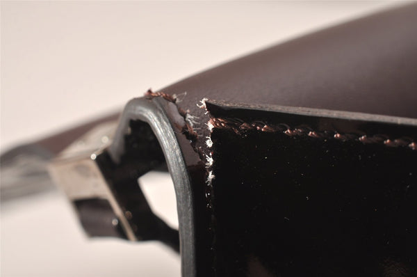 Auth Louis Vuitton Damier Vernis Club Shoulder Bag Bordeaux Red M92129 LV 4631J