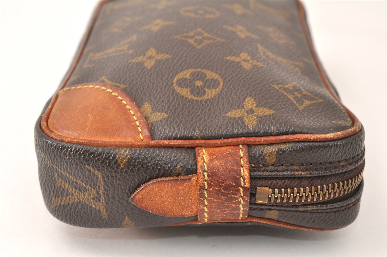 Authentic Louis Vuitton Monogram Marly Dragonne PM M51827 Clutch Bag Junk 4631K
