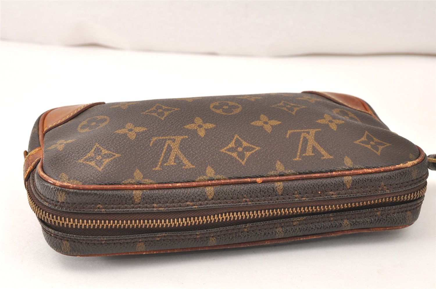 Authentic Louis Vuitton Monogram Marly Dragonne PM M51827 Clutch Bag Junk 4631K