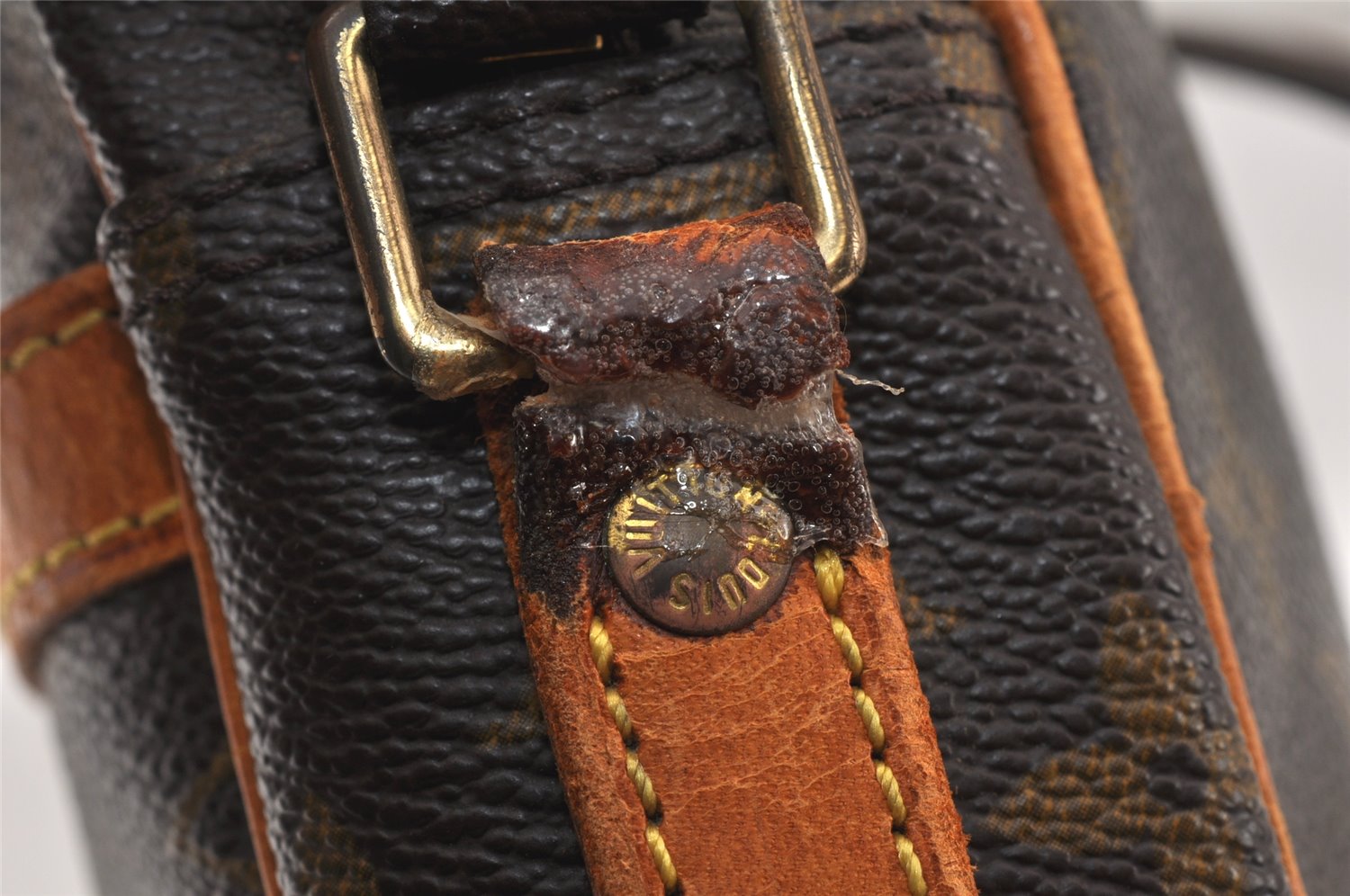 Authentic Louis Vuitton Monogram Danube Shoulder Cross Bag M45266 LV Junk 4632K