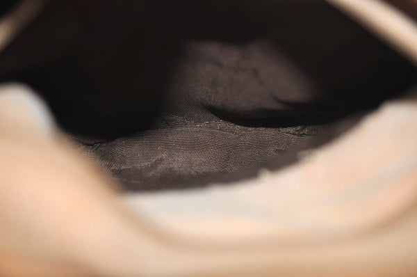 Authentic GUCCI Shoulder Cross Body Bag Purse GG PVC Leather Brown Junk 4633H