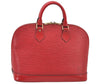 Authentic Louis Vuitton Epi Alma PM Hand Bag Red M52147 LV 4633I