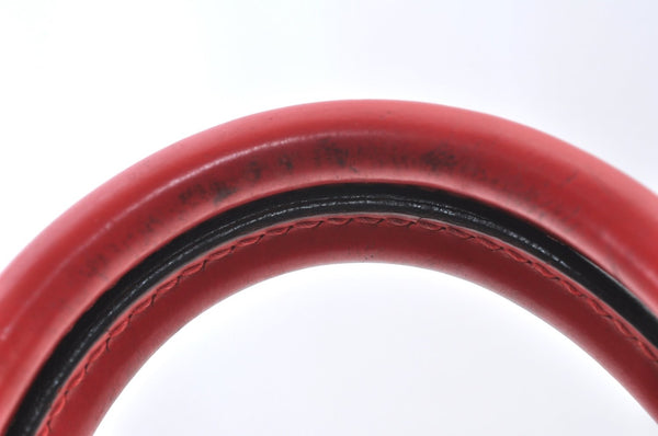 Authentic Louis Vuitton Epi Alma PM Hand Bag Red M52147 LV 4633I