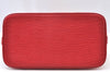 Authentic Louis Vuitton Epi Alma PM Hand Bag Red M52147 LV 4633I