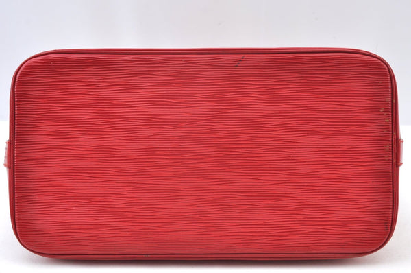 Authentic Louis Vuitton Epi Alma PM Hand Bag Red M52147 LV 4633I