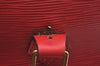 Authentic Louis Vuitton Epi Alma PM Hand Bag Red M52147 LV 4633I