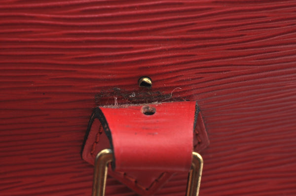 Authentic Louis Vuitton Epi Alma PM Hand Bag Red M52147 LV 4633I