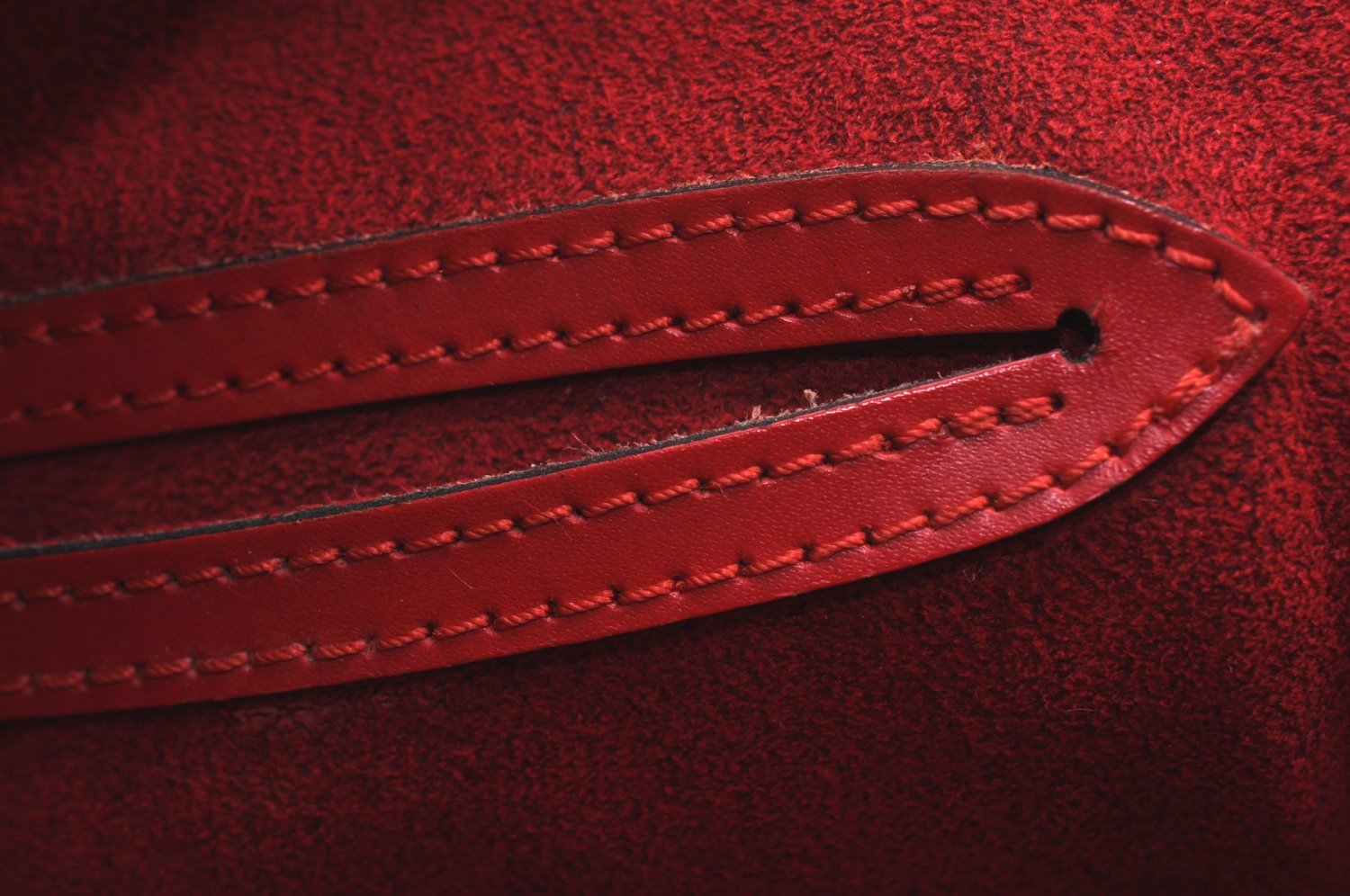 Authentic Louis Vuitton Epi Alma PM Hand Bag Red M52147 LV 4633I