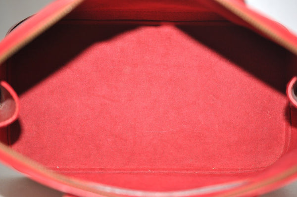 Authentic Louis Vuitton Epi Alma PM Hand Bag Red M52147 LV 4633I