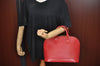 Authentic Louis Vuitton Epi Alma PM Hand Bag Red M52147 LV 4633I
