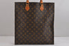 Authentic Louis Vuitton Monogram Sac Plat Hand Tote Bag M51140 LV 4633J