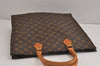 Authentic Louis Vuitton Monogram Sac Plat Hand Tote Bag M51140 LV 4633J